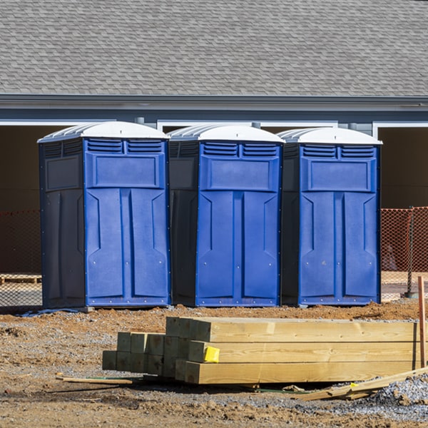 how often are the porta potties cleaned and serviced during a rental period in Ganges MI